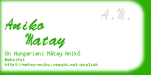 aniko matay business card
